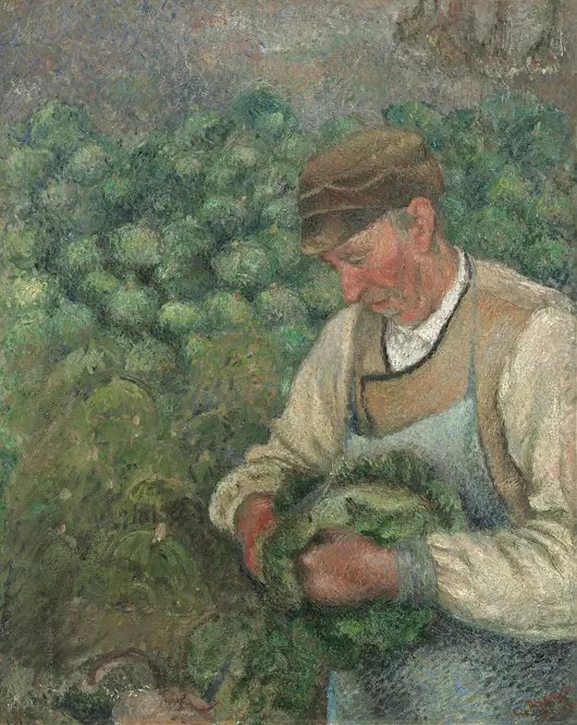 The Gardener – Old Peasant with Cabbage (1883-1895) by Camille Pissarro